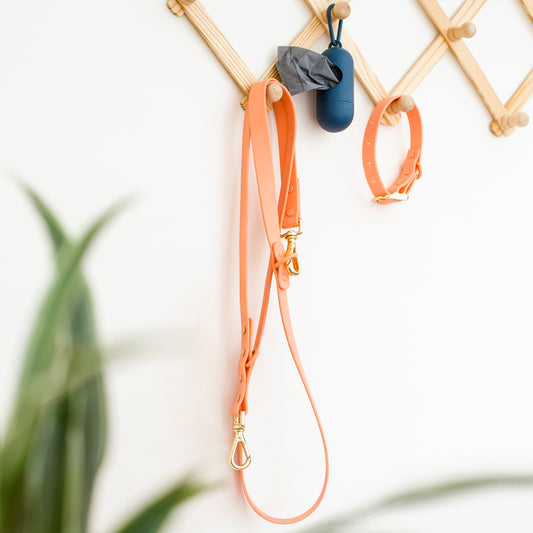 The Double Clip Waterproof Lead - Peach