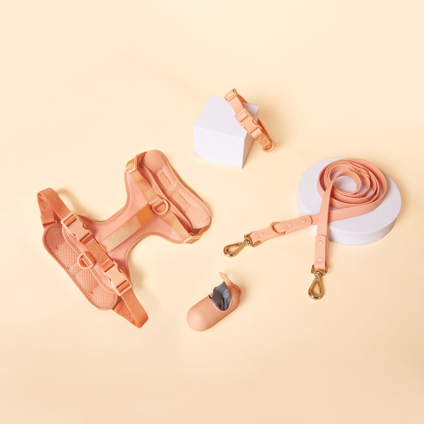 The Double Clip Waterproof Lead - Peach