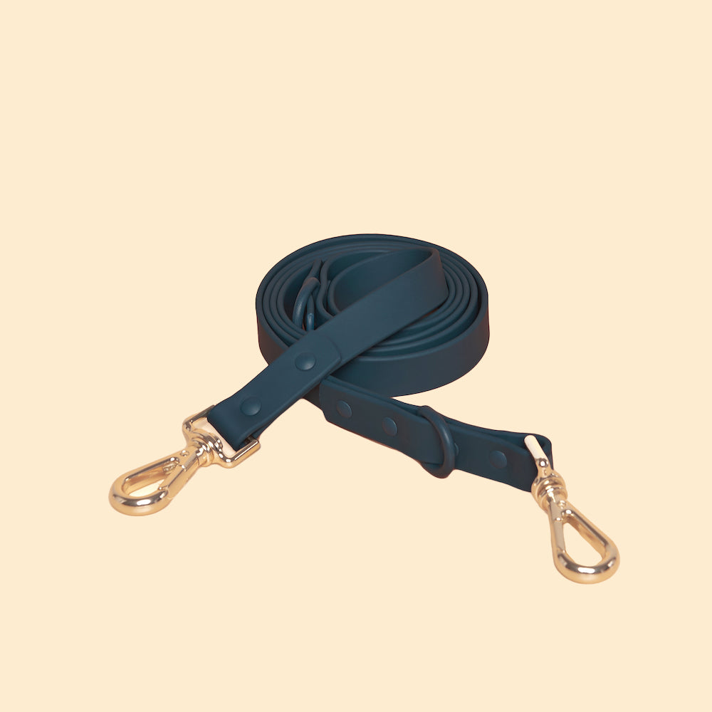 The Double Clip Waterproof Lead - Midnight