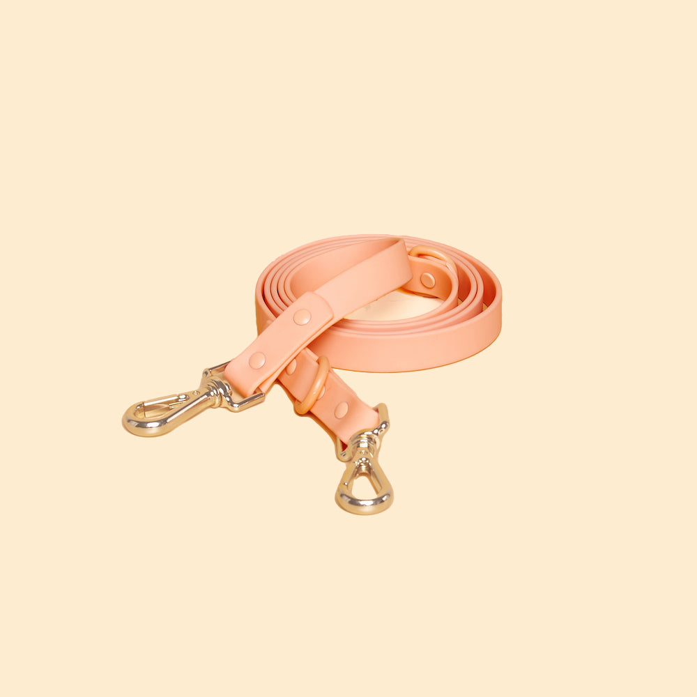 The Double Clip Waterproof Lead - Peach
